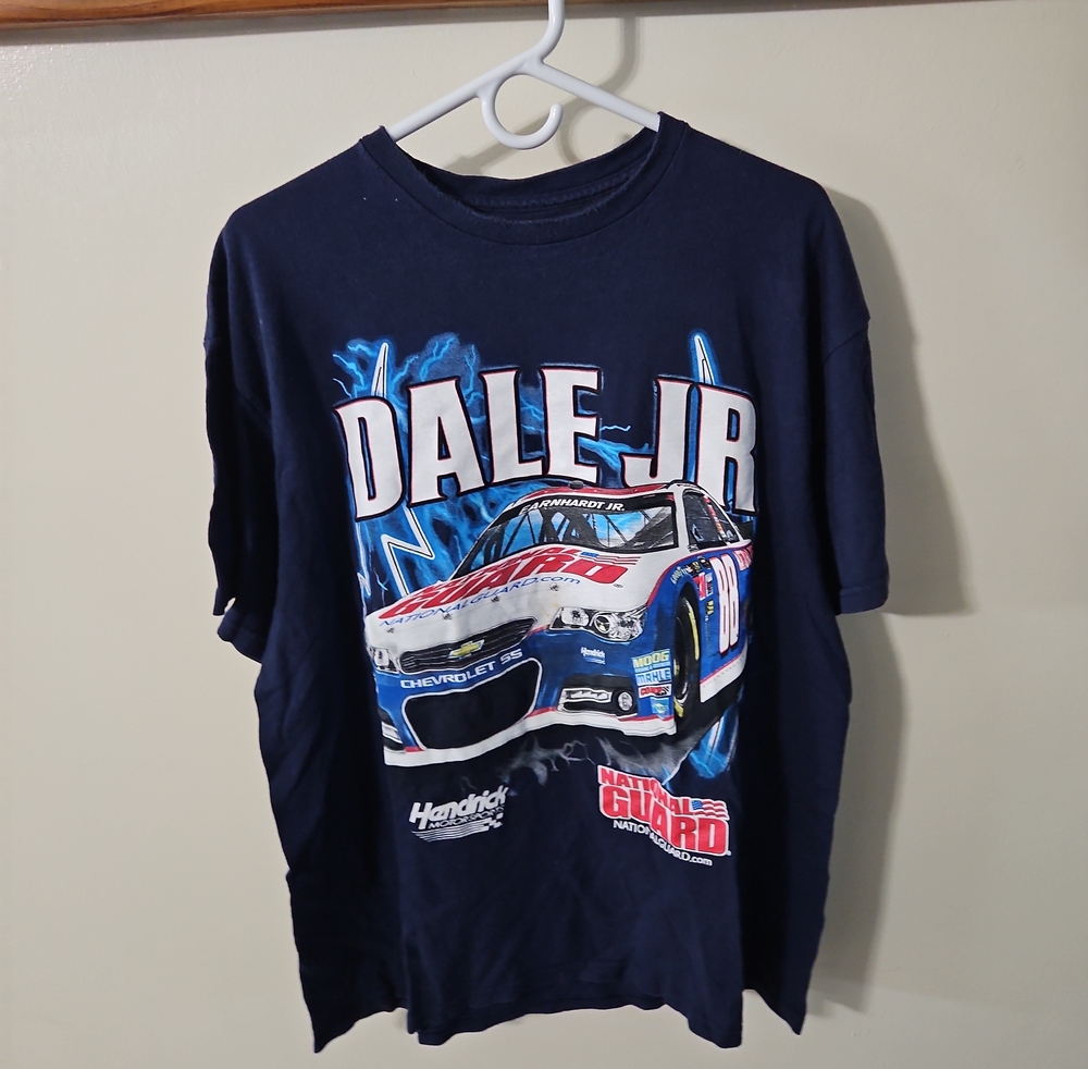 Nascar Dale Jr. Navy Blue Racing Graphic Tee